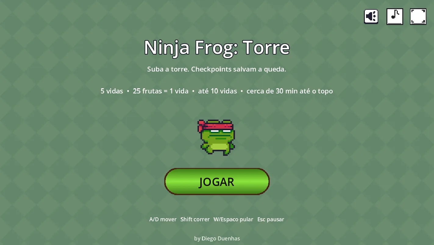 Tela do projeto ninja-frog